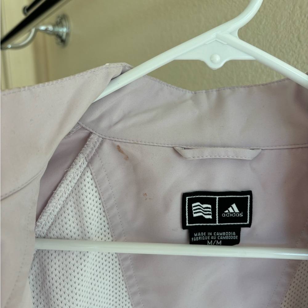Vintage Adidas women track jacket light pink/purple lilac size medium - Picture 4 of 6